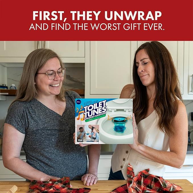Prank-O Toilet Tunes – Funniest Prank Gift Box | Hilarious Empty Gag Gift for White Elephant & Christmas 2026 | Funny Gift Box for Coworkers, Friends & Men Who Have Everything, As Seen on Shark Tank