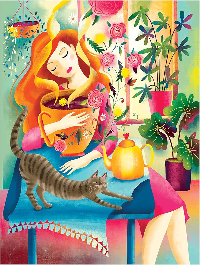 RoseArt - Home Sweet Home 500 Piece Double-Sided Jigsaw Puzzle – Matte & Glossy Sides – Joy of Home and Nature Puzzle for Adults - 2-in-1 Puzzle with Bonus Poster