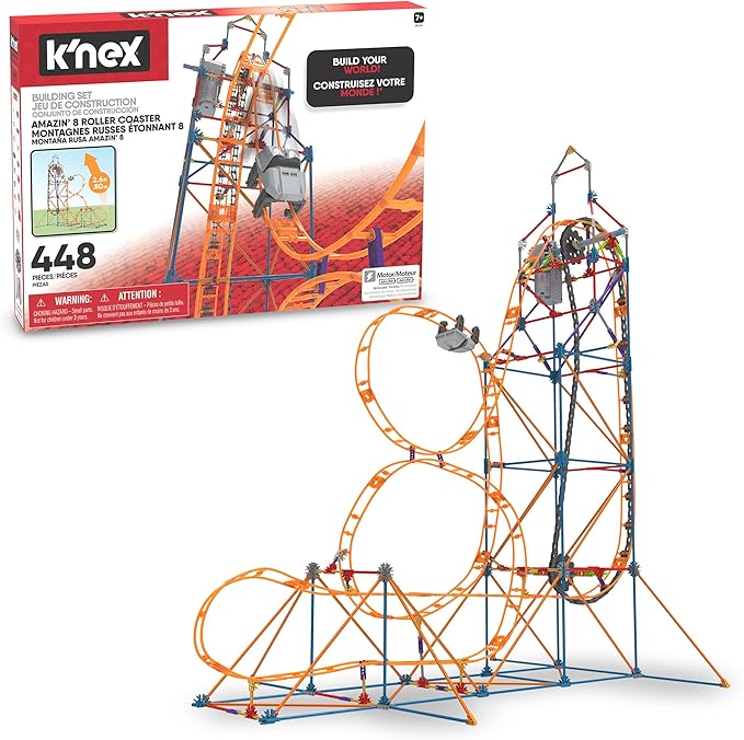K'NEX - Amazin' 8 Coaster ‚ STEM Building Set, Kid Construction, Creative Play Toy‚ Ages 9+