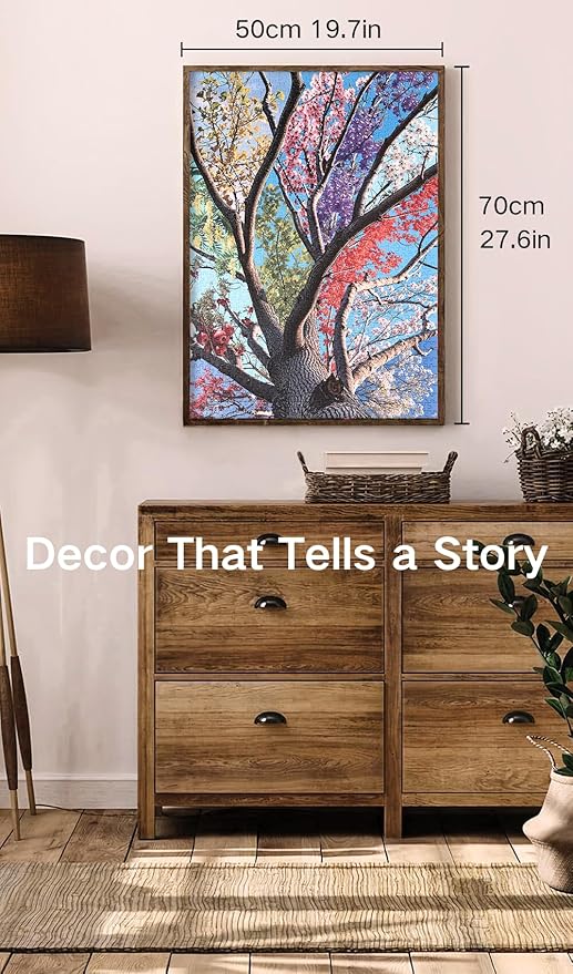 Tree of Life Jigsaw Puzzle 1000 Pieces for Adults – Colorful Nature Art Puzzle, Unique Puzzle for Gift, Family Fun & Home Decor Perfect Snap, 27.6 x 19.7 in, Hipazous