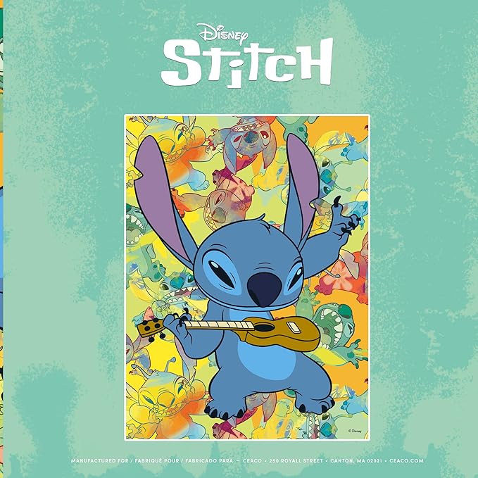 Ceaco - Disney - Stitch - Galaxy Grunge - 300 Oversized Piece Jigsaw Puzzle