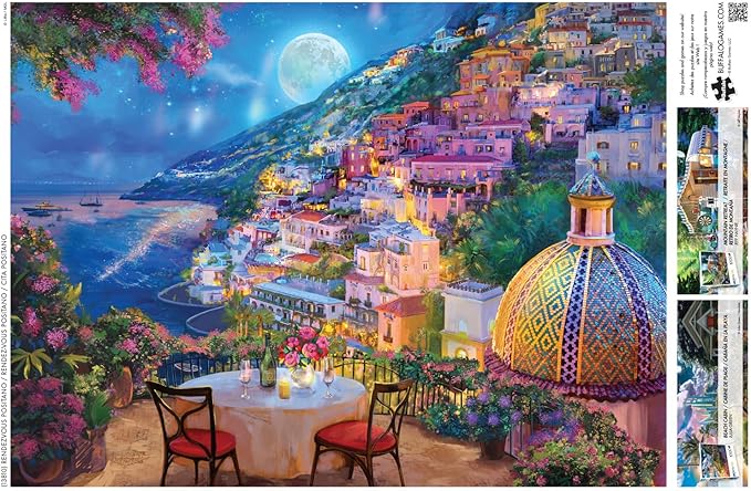 Buffalo Games - Lillia - Rendezvous Positano - 1000 Piece Jigsaw Puzzle for Adults -Challenging Puzzle Perfect for Game Nights - Finished Size is 26.75 x 19.75
