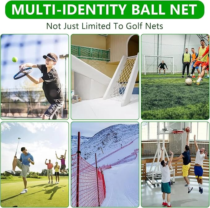 Climbing Net Balcony Netting for Pets, Stairway for Balcony,Baseball Softball Net Sports Netting for Railings,Playground,Kids Safety net Rope,Driveway Nets 3.3X6.6FT