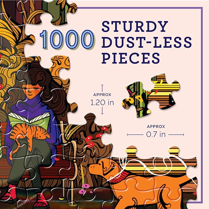 eeBoo 1000 Piece Puzzle - Fall in Brooklyn Jigsaw Puzzle for Adults, Square 23" x 23" Made with Recycled Board & Vegetable-Based Ink