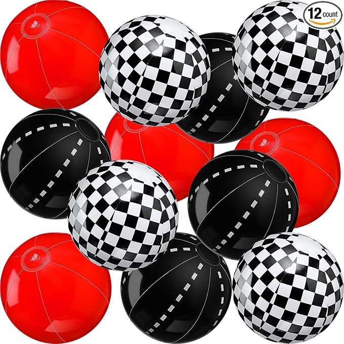 Sotiff 12 Pack Inflatable Beach Balls Bulk 12" Inflatable Pool Balls Bulk for Summer Beach Swimming Pool Birthday Party Gifts Supplies Decoration