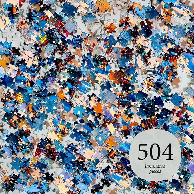 Jigsaw Puzzles for Adults 500 Pieces - Colorful & Detailed Digitally Crafted Art - Letters on Back - Rompecabezas para Adultos - Unique Gifts for Couples Teens (Winter Cabin)