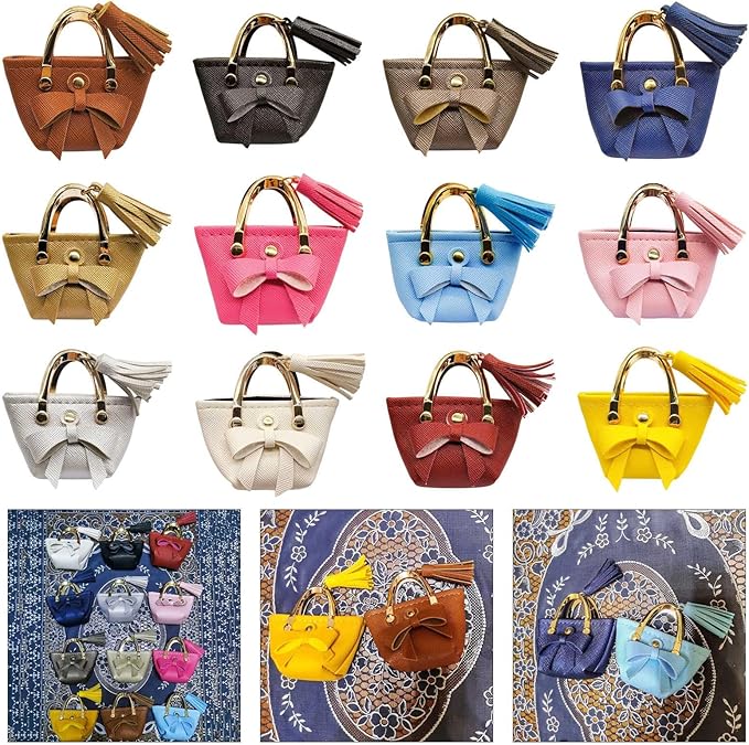 Miniature Handbag for 12 Inch Dolls Fashionable Colorful Outfits Small Shopping Bag 1/6 Scale
