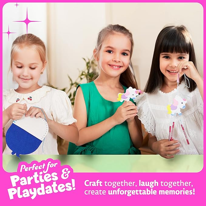 Unicorn Craft Kit for Girls - 10 Projects - Gifts for 5 Year Old Girl - Arts and Crafts for Kids 4-8 - Toys for Ages 5-7 - 4 5 6 7 8 Year Old Girl Birthday Gift - Unicorn Toys for Girls Age 4-6