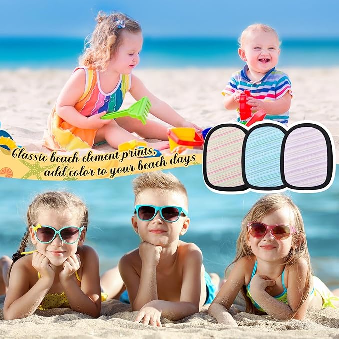 Skyley 3 Pcs Beach Sand Remover Sand Eraser Wipe Mitts with Portable Drawstring Bag Family Friendly, 2026 Summer Beach Vacation Essentials Hawaii Honeymoon Accessories European Bahamas Trip 3 Colors