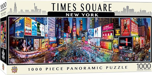MasterPieces - 1000 Piece Jigsaw Puzzle, Times Square, New York Panoramic, Fun for Adults, Family, Kids 13"x39
