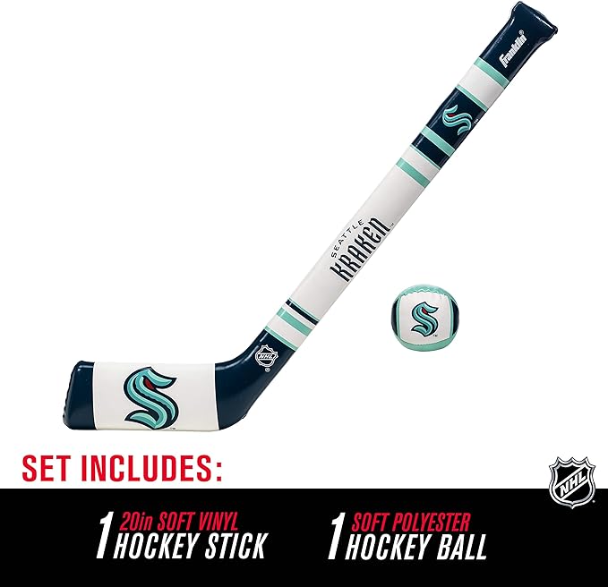 Franklin Sports NHL Team Mini Soft Hockey Stick Set - NHL Team Soft Foam Mini Hockey Stick and Ball - Great Toy for Kids