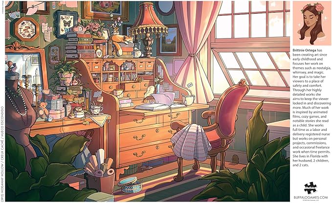 Buffalo Games - Brittnie Ortega - Hideaway Hollow - 500 Piece Jigsaw Puzzle for Adults -Challenging Puzzle Perfect for Game Nights - Finished Size is 21.25 x 15.00