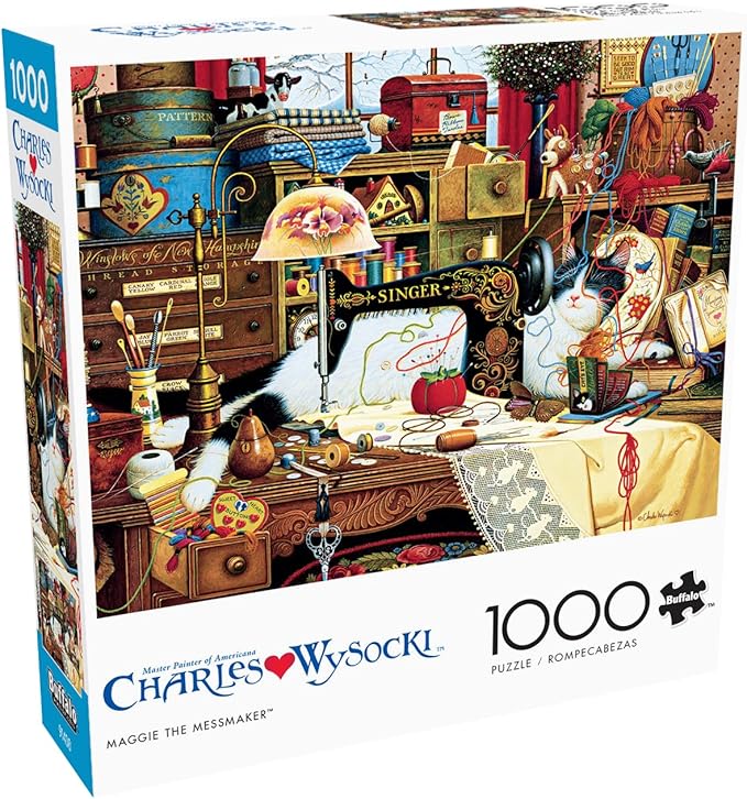 Buffalo Games - Charles Wysocki - Maggie The Messmaker - 1000 Piece Jigsaw Puzzle for Adults - Challenging Puzzle Perfect for Game Nights