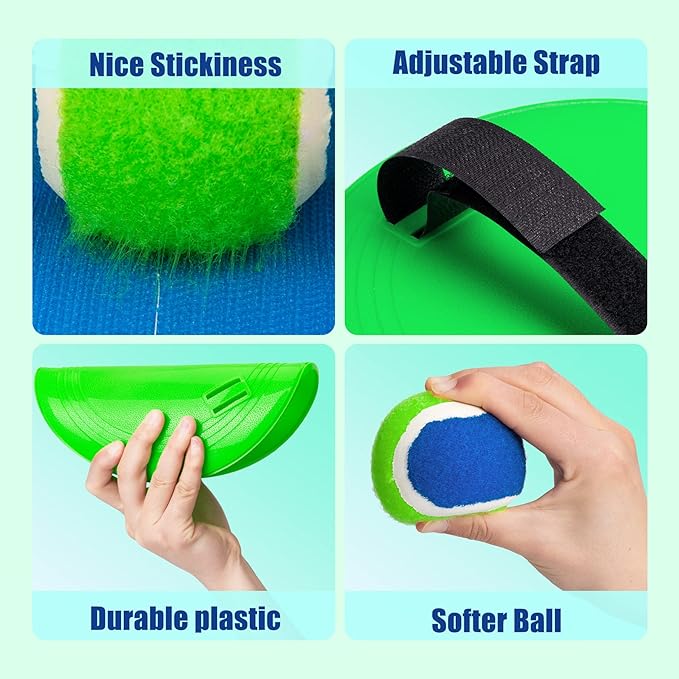 EVERICH TOY Upgraded Toss and Catch Ball Game Set, Kids Toy for Indoor Outdoor Beach Pool Yard Game, Classic Gift Easter Basket Sufferrs for Boys Girls 3 4 5 6 7 8 9 10 11 12+ Years Old