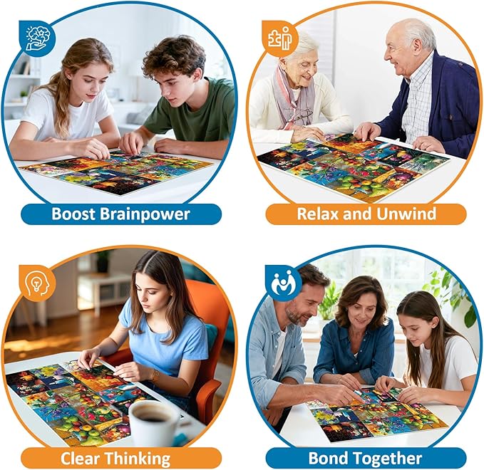 500 Piece Puzzle for Adults,Still Life Beauty Puzzle for Adults,Flowers, Fruit and Vases Jigsaw Puzzle,Home Decor Frameable,Unique,Perfectly-Fitting Pieces,Family Activity Game Nights Gifts,20.5x15in