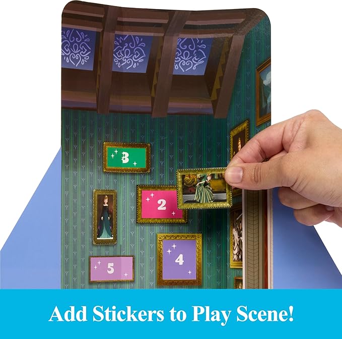 Mattel Disney Frozen Anna Fashion Doll Set, Spin & Reveal with 11 Surprises Including 5 Accessories, 5 Stickers & Play Scene, Inspired by the Movie