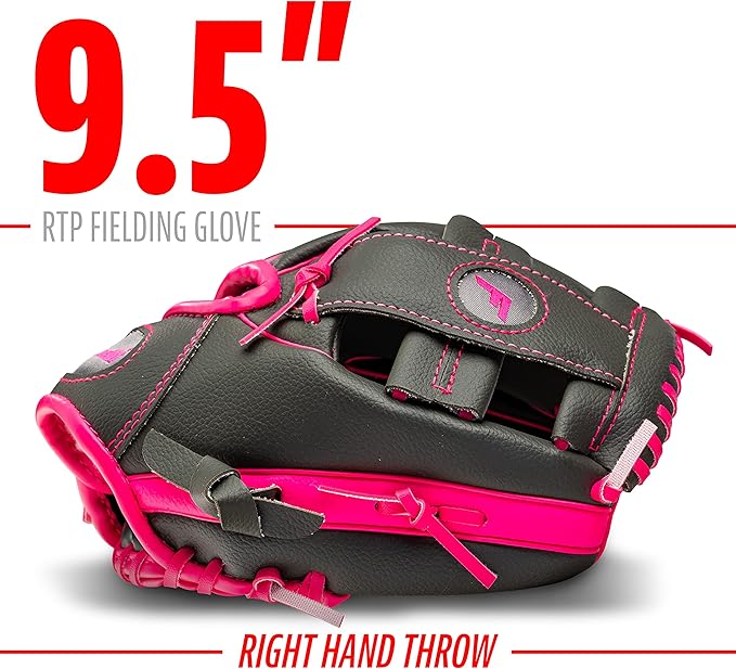 Franklin Sports Kids Baseball Gloves - RTP Youth Teeball Glove + Ball Set - Boys + Girls Teeball Mitt - Kids + Toddlers - 9.5"
