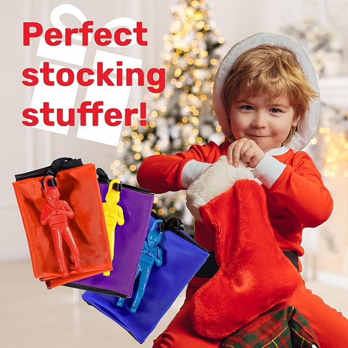 nutty toys Parachute Toys for Kids - Tangle Free Outdoor Flying Parachute Men, Top Indoor & Outside for 3 4 5 6 7 8 9 10 11 12 Year Old, Best Easter Basket Stuffers Idea 2026, Unique Boy & Girl Gifts