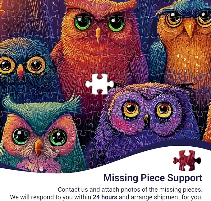 1000 Piece Puzzle for Adults - Owl Family Jigsaw Puzzles - Brain Teaser Adult Puzzles - Christmas Birthday Gifts for Women/Men