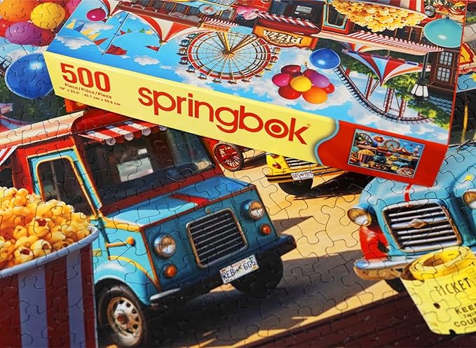 Springbok State Fair 500 Piece Jigsaw Puzzle for Adults - Unique Cut Pieces - Made in USA