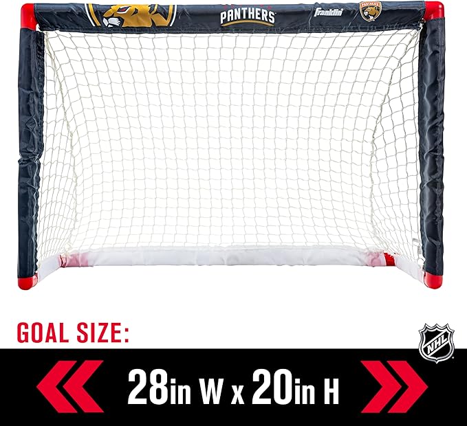 Franklin Sports NHL Mini Hockey Set - Kids Indoor Knee Hockey Goal, Ball, + 2 Stick Combo - Youth Team Indoor Toy Set - Official - Ages 3+