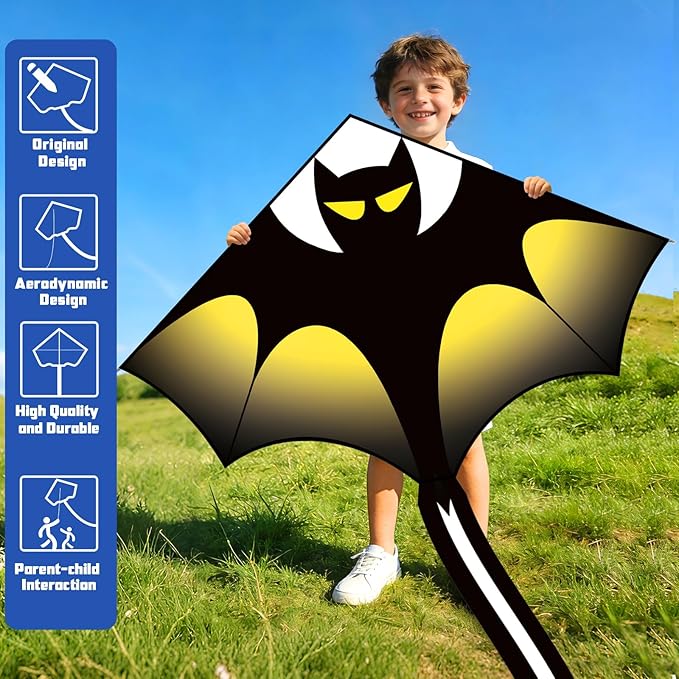 YongnKids Kite for Kids Age 4-8 8-12, Large Kites for Boys Adults Easy to Fly & Assemble, with 328ft String,Perfect for Beach Trip Park Family Activities Outdoor Games