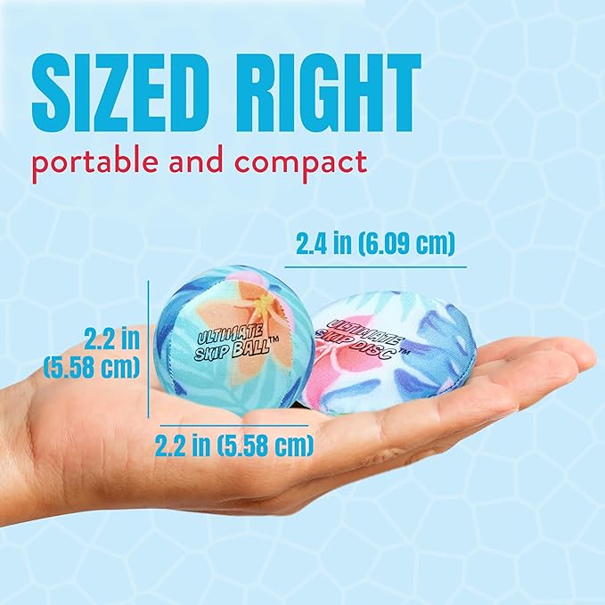 Activ Life The Ultimate Water Skip Balls, Water Bouncing Ball for Swimming Pool, Beach Toys for Friends, Family, Kids and Adults