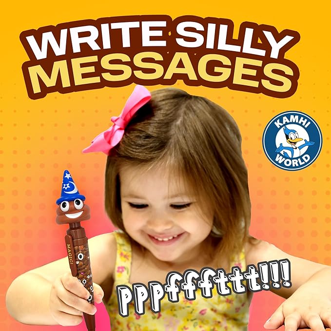 Farting Poop Pen with 7 Funny Fart Sounds - Easter Basket Stuffers for Teens & Kids, Silly Novelty Gag Gift for Boys & Girls, Easter Toys Essentials, Great for Birthdays, Funny Gift (Wizard)