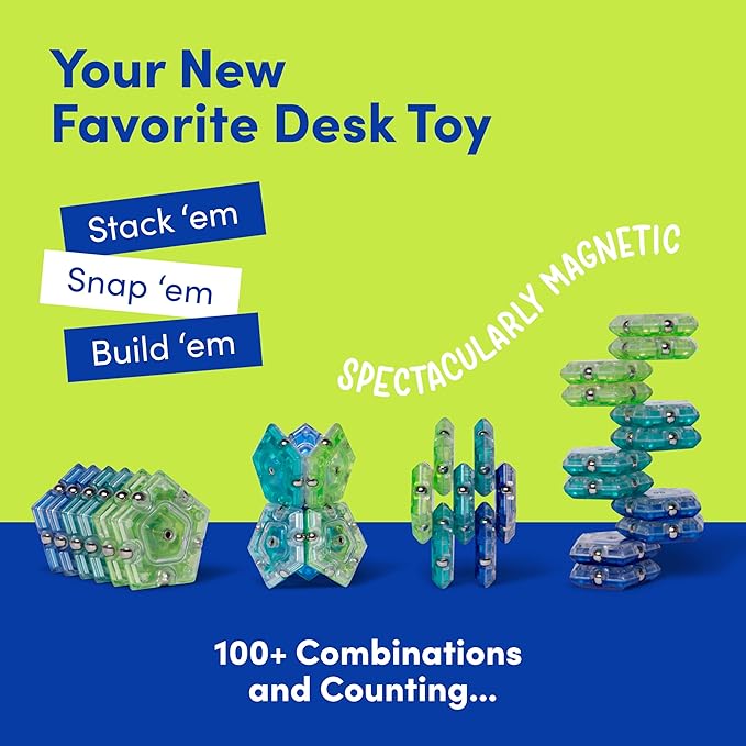 Speks Geode Magnetic Fidget Toy | Sensory Desk Toy for Adults & Teens 14+ | Stress Relief Gift | Sphere, Cool