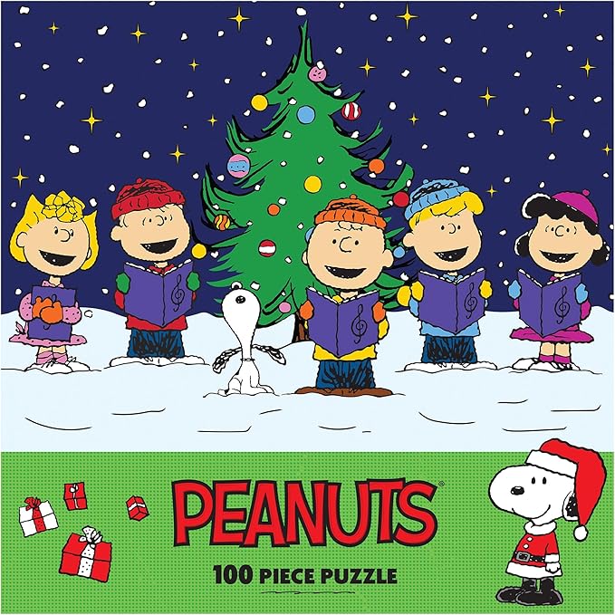 RoseArt - Peanuts - Christmas Caroling - 100 Piece Jigsaw Puzzle for Kids and Adults