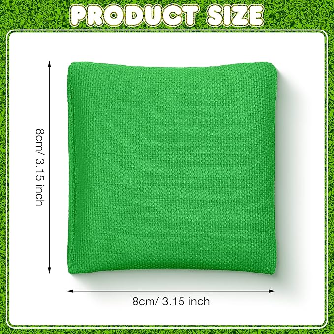 32 Pack Bean Bags Toss for Kids Cornhole Bean Bags Colorful Bean Bags for Tossing Canvas Toss Bags Hand Toy Toss Games Weights for Outdoor Yard Games, Assorted Colors (Bright Colors, 3.15 x 3.15 Inch)
