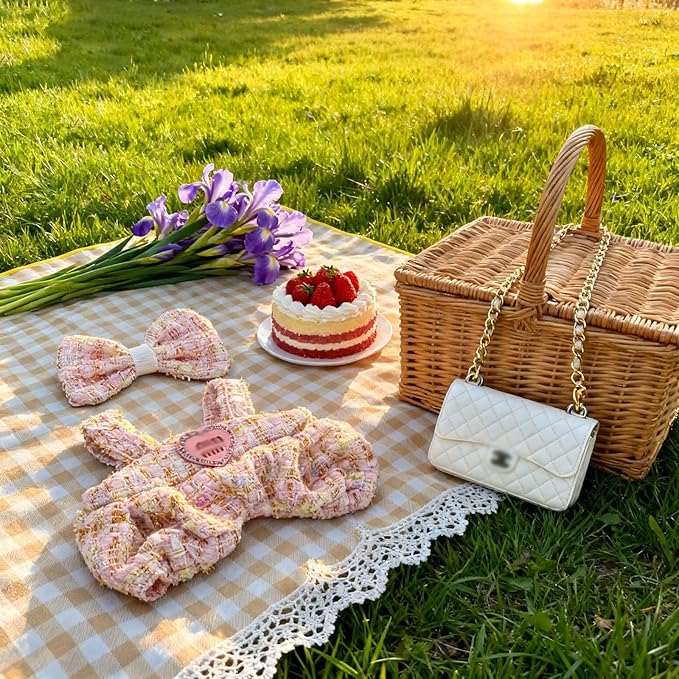 Doll Clothing Set (No Doll), Cute Bow, Crossbody Bag, Dress, Suitable for 15-17cm Dolls, Outfit Accessory Set for Unique Styling (Pink-C)