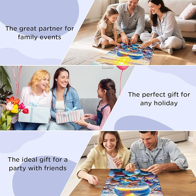 300 Piece Puzzles for Adult, Love Pebbles Jigsaw Puzzles 300 Pieces for Adults Kids Senior, Beach Jigsaw Puzzles, Challenging Family Fun Puzzle Activity Game Gift 20.5 X 15 in