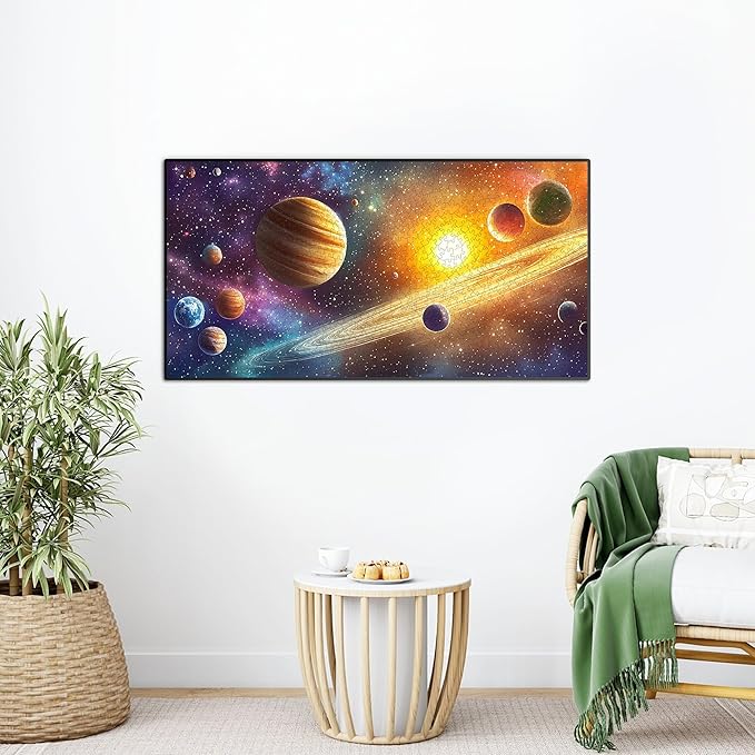Bimkole Planet Puzzles for Adults 1000 Pieces, Universe Paper Jigsaw Puzzle 1000 Pieces - Fun and Challenging Family Decoration Puzzle Great Gift Idea, Finished Size is 31.5 x 16.14 in