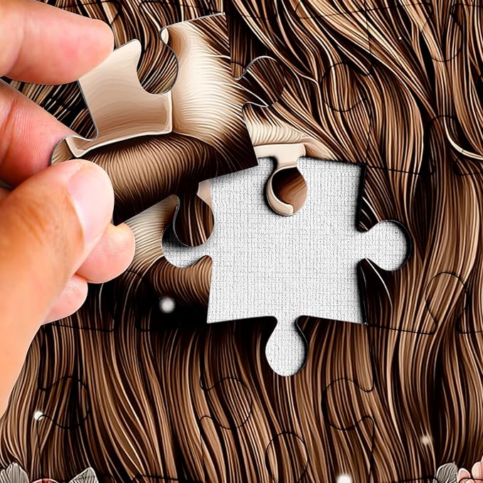 Art Highland Cow Snow Jigsaw Puzzle 1000 Piece for Adult, Animal Flower Plant Winter Jigsaw Puzzles, Difficult Aesthetic Pretty Challenging Puzzle