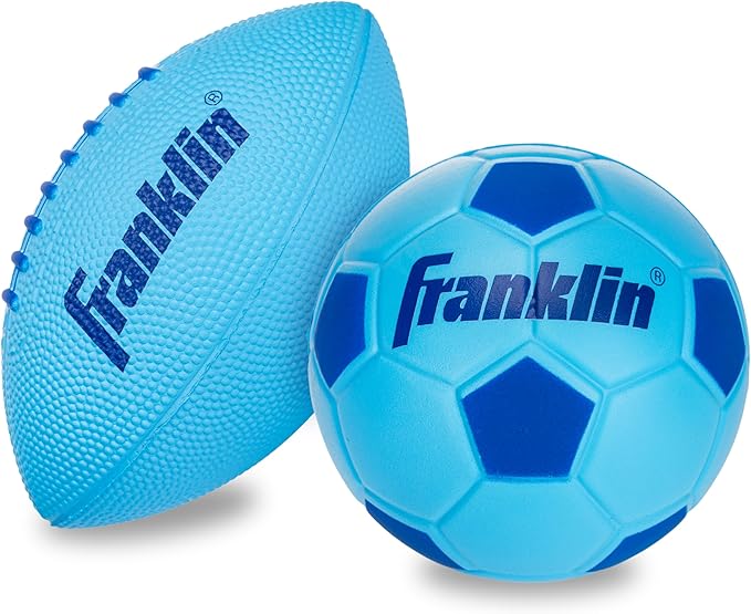 Franklin Sports Kids Foam Sports Balls - Indoor + Outdoor Soft Foam Toy Balls for Kids - Perfect Backyard + Practice