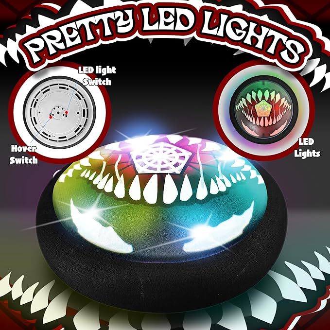 Boy Toys Hover Soccer Ball Indoor 3 4 5 6 7 8 9 10 Year Old Boy Birthday Gifts for 3 4 5 6 7 8 Year Old Boy Toys for 5 6 7 8 Year Old Soccer Toy with LED Lights