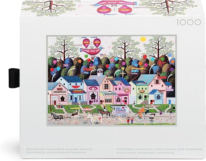Buffalo Games - Silver Select - Charles Wysocki - Charles Wysocki - Confection Street - 1000 Piece Jigsaw Puzzle For Adults -Challenging Puzzle Perfect for Game Nights - Finished Size is 26.75 x 19.75