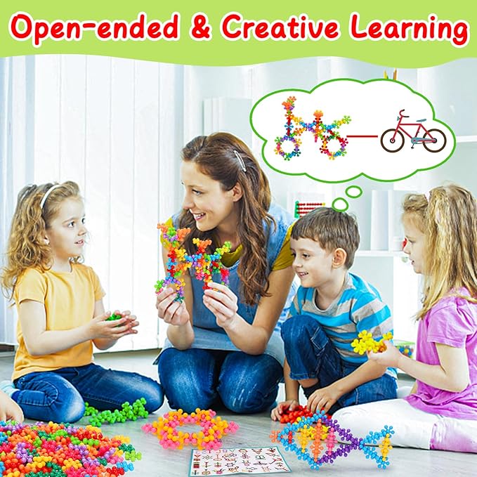 Kids Building STEM Toys for 3 4 5 6+ Year Old Boy Girl Birthday Easter Gift, 300PCS Educational Interlocking Discs Building Blocks for Kids Ages 3-5 4-8 5-7 Preschool Manipulatives Classroom Must Have