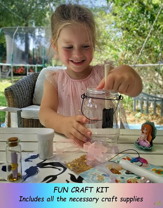 Make Your Own Axolotl Lantern Jar Night light Arts and Crafts for Kids, Axolotl Gifts, Birthday Present for Girls and Boys Ages 3 4 5 6 7 8 9 10 11 12+ Years old, Toys for Little Girls Animals Craft