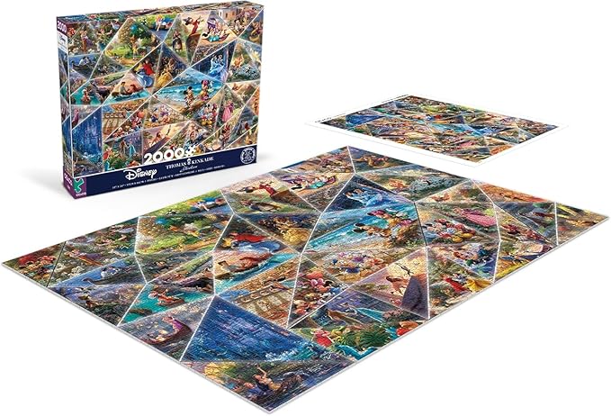 Buffalo Games – Thomas Kinkade Disney Collage Jigsaw Puzzle, 2000 Piece Puzzle for Adults, Disney Art Collection