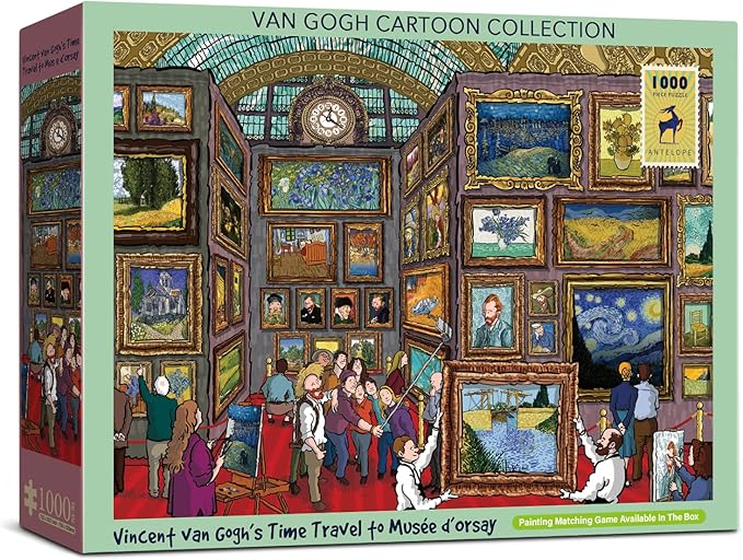 Antelope - 1000 Piece Puzzle for Adults, Van Gogh Jigsaw Puzzles 1000 Pieces, Van Gogh's Time Travel to Muse Da Orsay Puzzles for Adults 1000 PC by Alireza Karimi Moghaddam