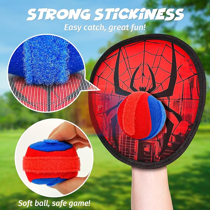 pamexin Toss and Catch Ball Game Set, Outdoor Games for Kids 3 4 5 6 7 8 9 10 11 12 Years Old Boys Girls, Outdoor Yard Games Beach Toys Pool Toys Sports & Outdoors Birthday Gifts (4 Paddles)