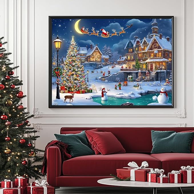 Snow Scene - 1000 Piece Jigsaw Puzzle for Adults - Challenging Puzzle Perfect for Game Nights - Finished Size is 20.5 x 15 -Gift for Christmas, Anniversary, Birthday,Family