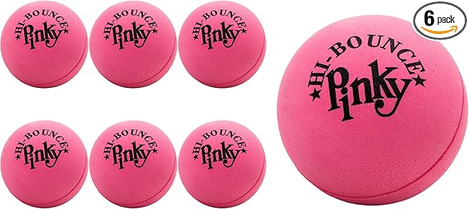 JA-RU Hi Bounce Pinky Ball (6 Balls) – Solid Pink Rubber Bouncy Balls for Kids, Outdoor Playground Toys, Stress & Massage Balls, Bulk Party Favors & Classroom Prizes. 976-6p