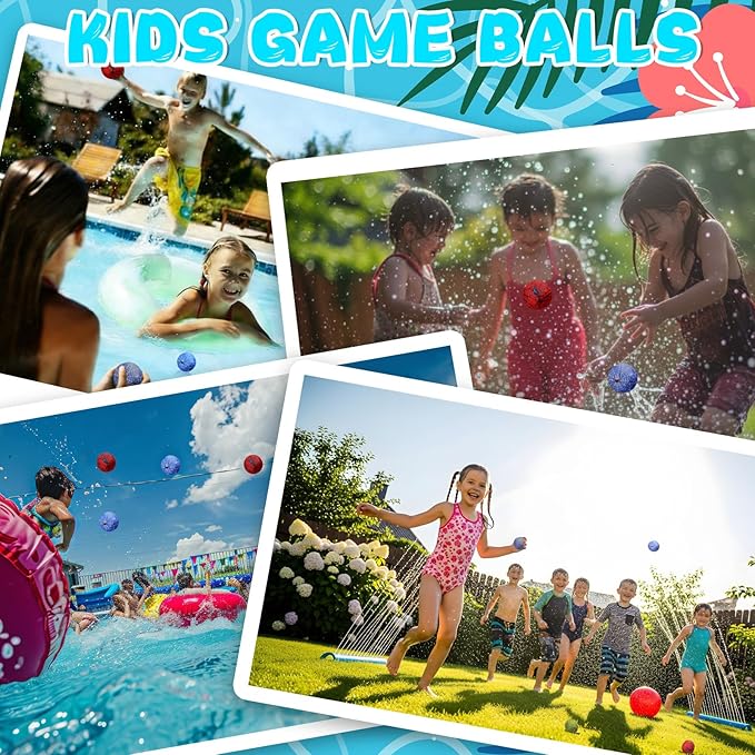 24 Pack Spider Web Party Favors Swimming Pool Balls 2 Inch Reusable Water Balls Bulks Red Blue Cartoon Pool Toys for Kids Beach Party Supplies