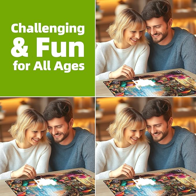 Blueforest 1000 Piece Jigsaw Puzzle for Adults - Whimsical Forest Living Room Magical Puzzle, Challenging Puzzles with Vivid Art, for Game Nights Relaxation & Home Decor 27.5"x19.7"