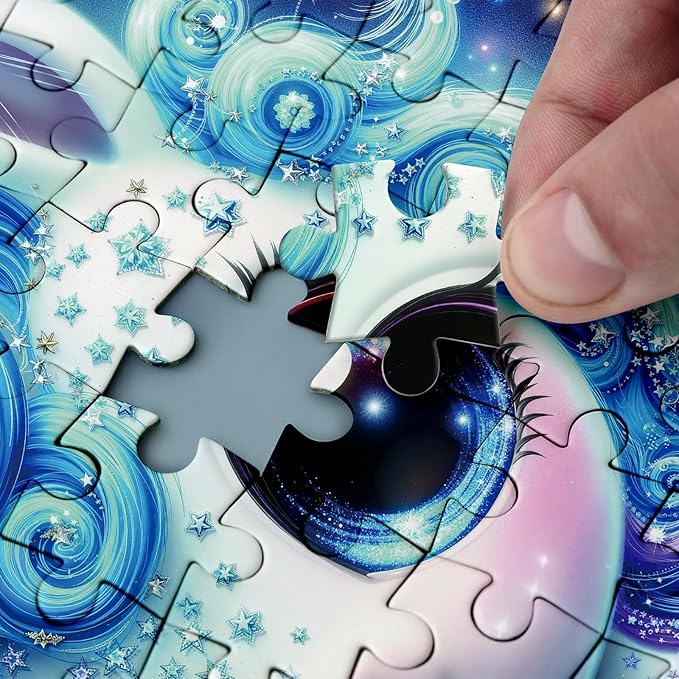 Fantasy Horse Star Puzzle 1000 Pieces for Adults, Magic Cute Animal Galaxy Jigsaw Puzzle, Starry Night Jewel Puzzles