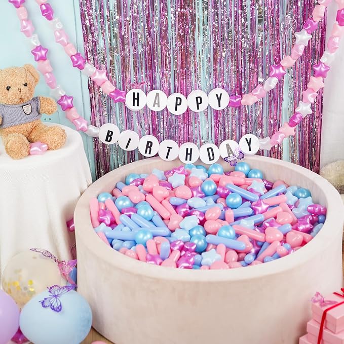 STARBOLO Ball Pit Balls for Toddlers - 500 Count Ball Pit Balls Crush Proof Plastic Toy Balls for Toddlers Ball Pits, Ball Pit Play Tent, Baby Pool Water Toys,500pcs(Mermaid)
