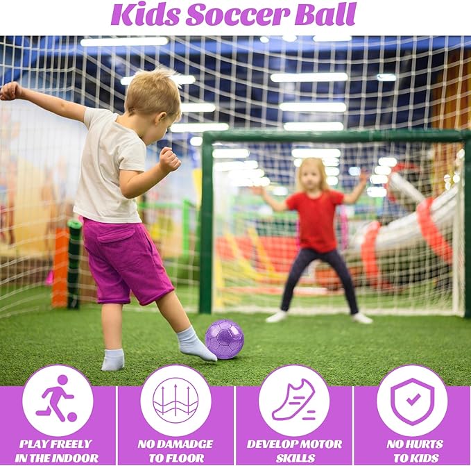 DLUGOPIS Sparkling Pink Toddler Soccer Ball - Mini, Age 3-8, Indoor/Outdoor, Small Size for Boys & Girls (Sparkling Pink, 1)